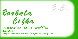 borbala cifka business card